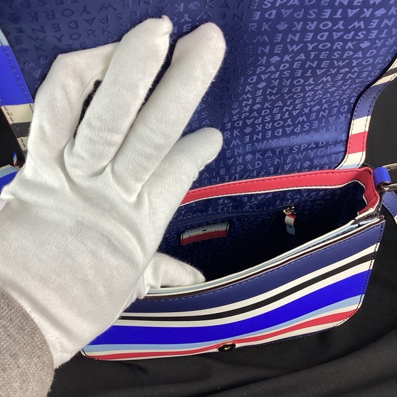 KATE SPADE NEW YORK LARGE CARSEN LAUREL WAY LEATHER CROSSBODY & WALLET! - Picture 6 of 12